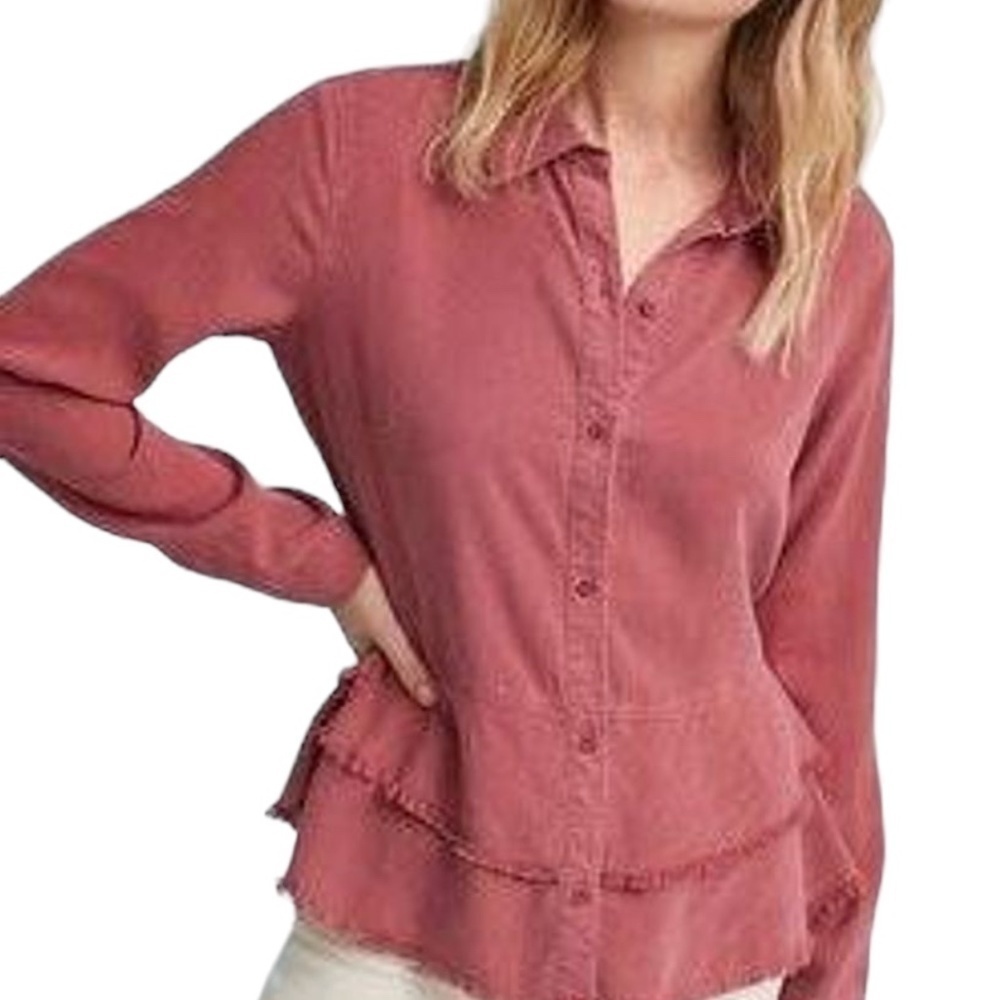 Cloth & Stone Anthropologie Denim Peplum Top, Size M‎